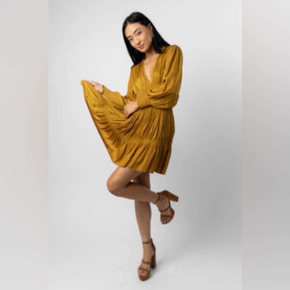 NWOT BOHME JILL MINI DRESS IN CHARTREUSE